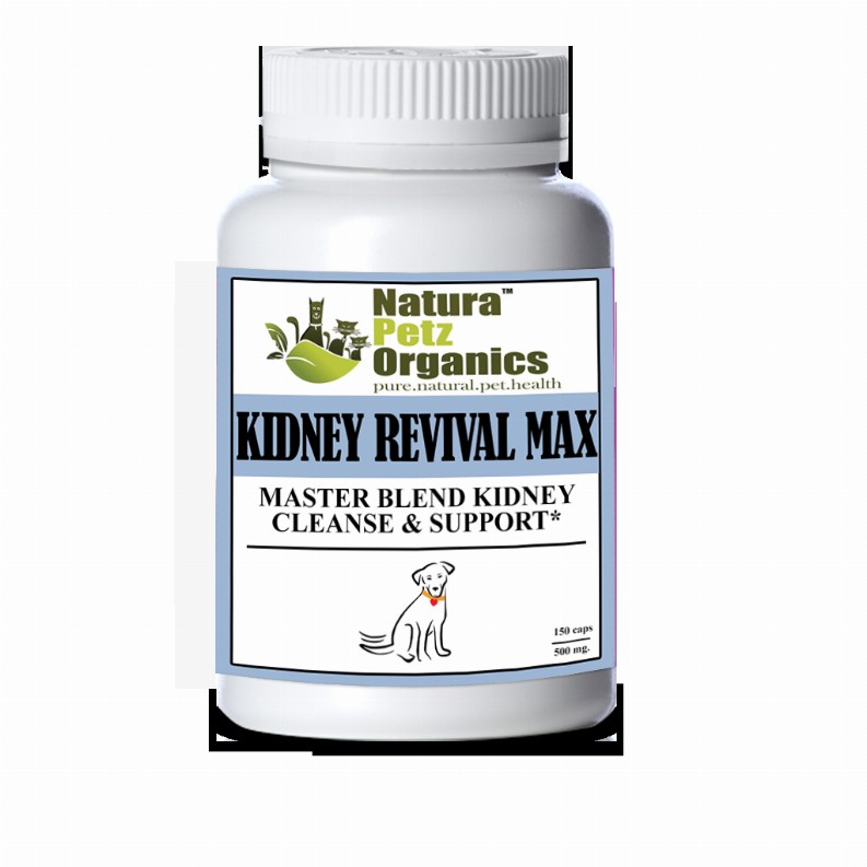 Kidney Revival Max Master Blend Kidney Cleanse & Support Capsules* Adult & Senior Dogs - DOG 150 Caps - 500 mg