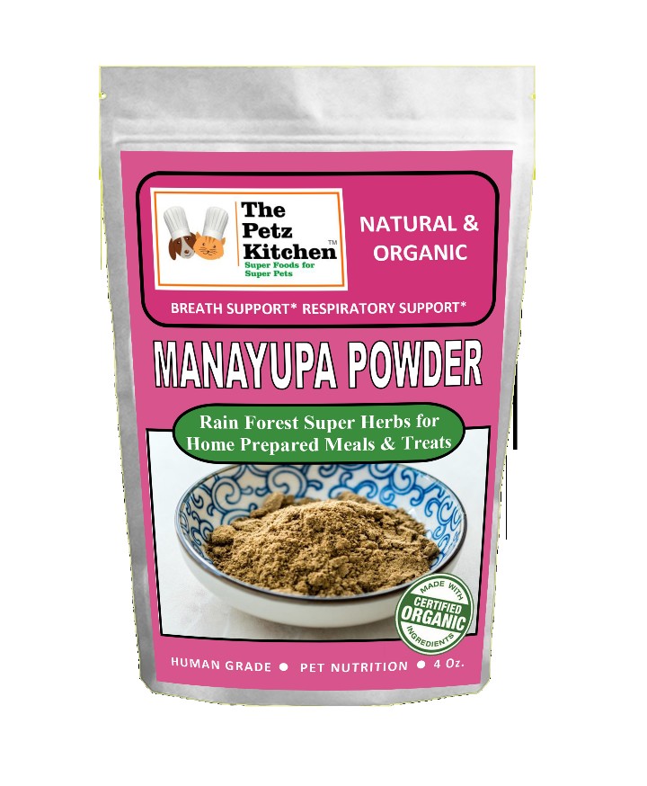 Manayupa Powder - Breath Support & Respiratory Support* The Petz Kitchen For Dogs & Cats*