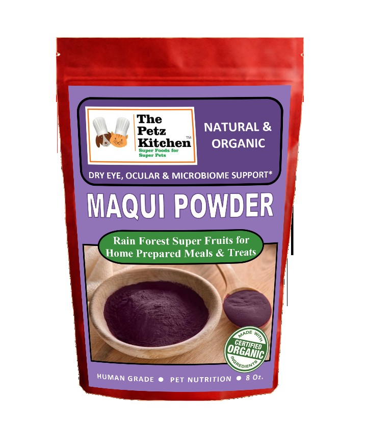 Maqui Berry Powder - Dry Eye Ocular & Microbiome Support* Organic The Petz Kitchen Dog & Cat Holistic Super Foods*