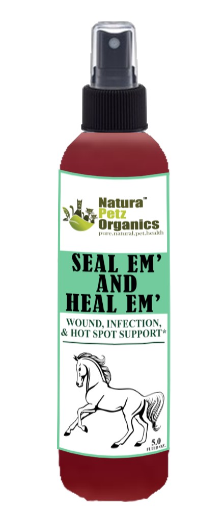 Seal Em And Seal Em Horse Spray Tincture - Wound, Infection Ulcer Bite Bleeding & Hot Spot Support*