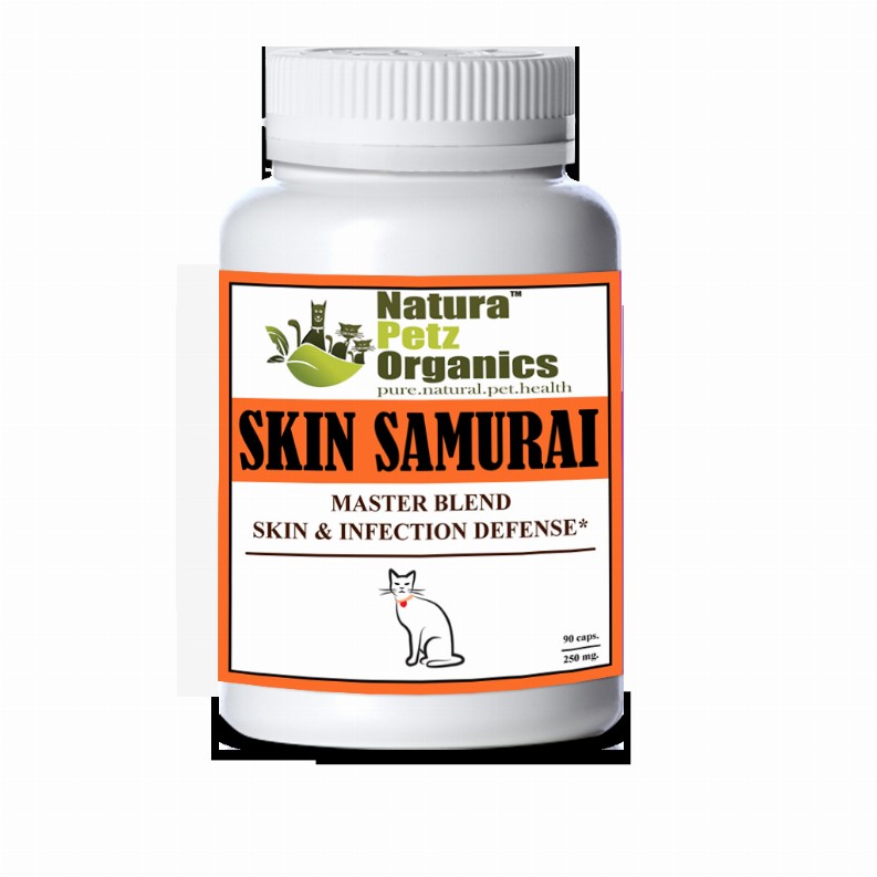 Skin Samurai Max - Master Blend Skin, Coat & Infection Defense For Dogs & Cats* Cat - 150 caps / 250 mg. 