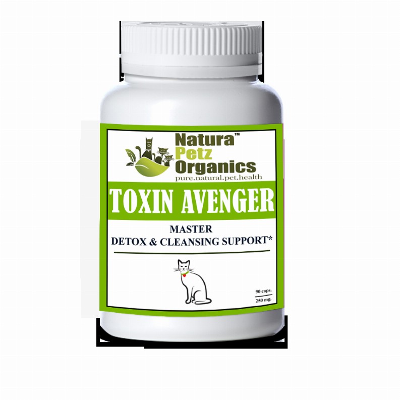 Toxin Avenger Max* Master Detox & Cleansing Support For Dogs And Cats* CATS 250 mg / 150 caps Size 3 