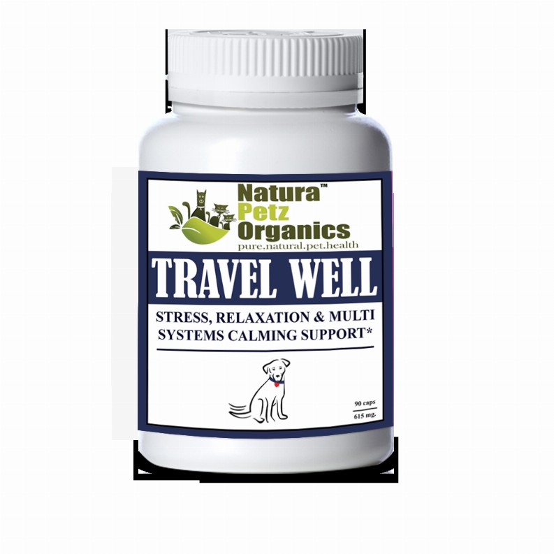 Travel Well - Stress, Relaxation & Calming Stress Support* For Dogs And Cats On The Go* - Dog / 90 caps / 500 mg/Size 1