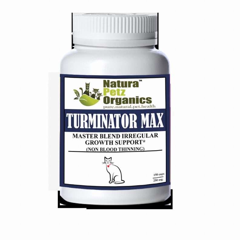 Turminator Max* Master Blend Irregular Growth Support (Non Blood Thinning) For Dogs & Cats* CATS 150 caps - 250 mg. Siz 3 Cap / 