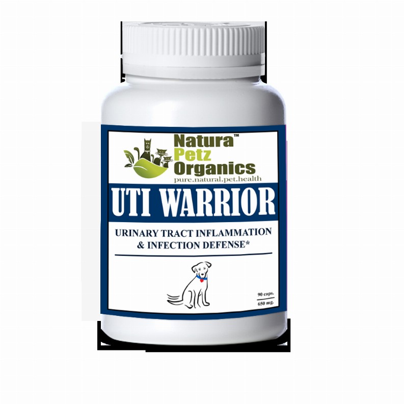 Uti Warrior Max* Urinary Tract Inflammation & Infection Support* Dogs Cats DOG 650 mg. / 90 Caps Size 1 Caps 