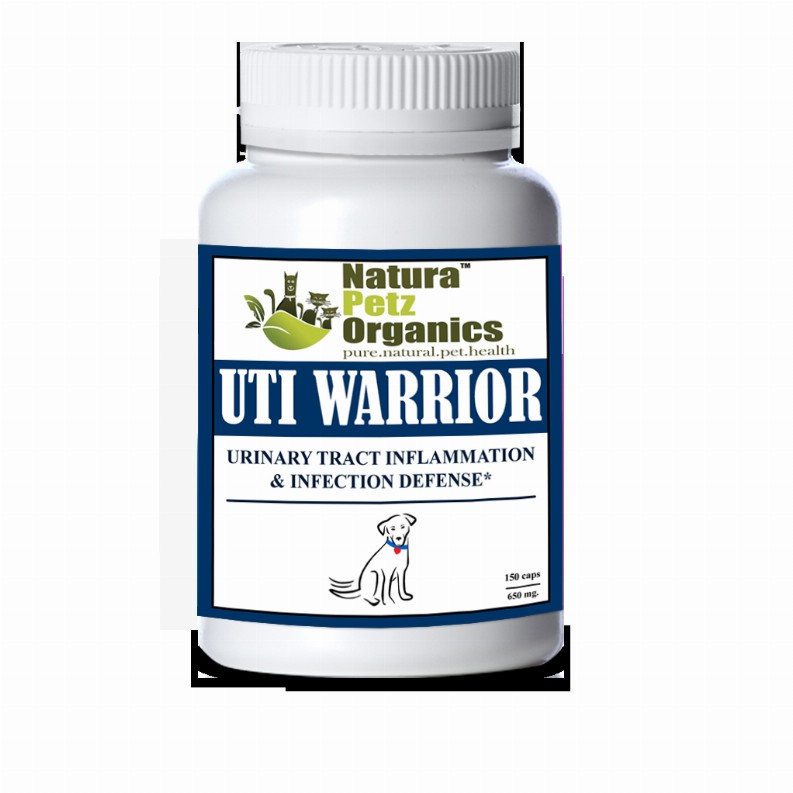 Uti Warrior Max* Urinary Tract Inflammation & Infection Support* Dogs Cats DOG 650 mg. / 150 Caps Size 1 Caps 