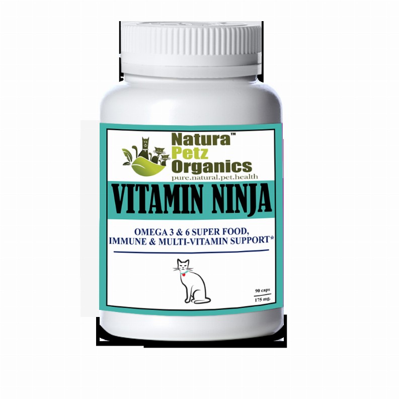 Vitamin Ninja - Omega 3 & 6 Super Food, Immune & Multi-Vitamin Support* Cat / 90 caps/ 250 mg/ Size 3