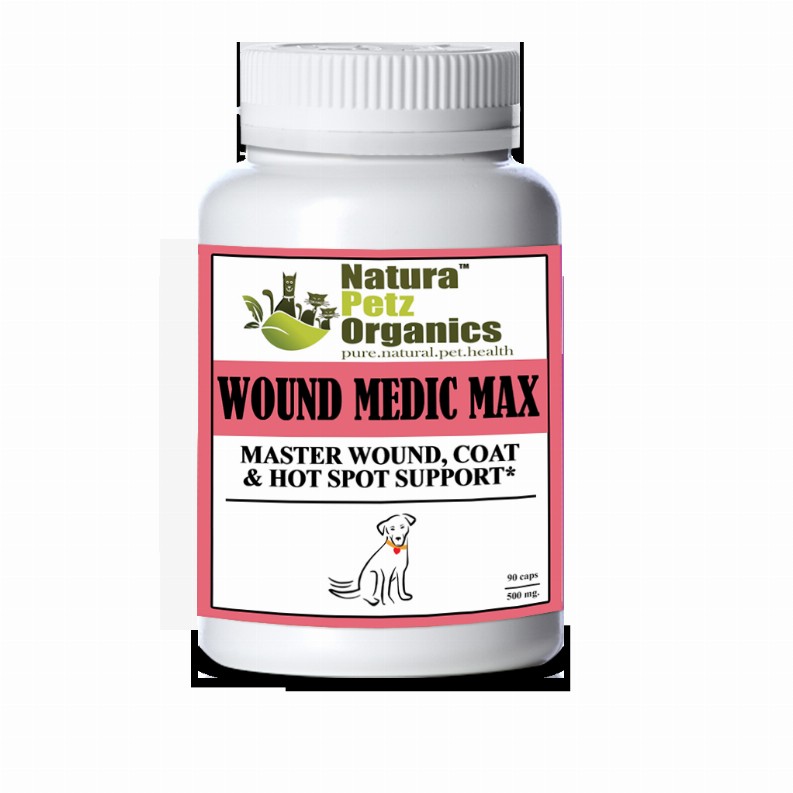 Wound Medic Max Caps* Master Wound, Skin & Coat Support For Dogs & Cats* DOG 90 caps - 500 mg 