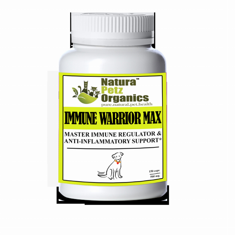 Immune Warrior Max Master Blend Capsules* Immune Regulator & Anti-Inflammatory Support* For  Dogs & Cats DOG 500 mg. - 150 caps 