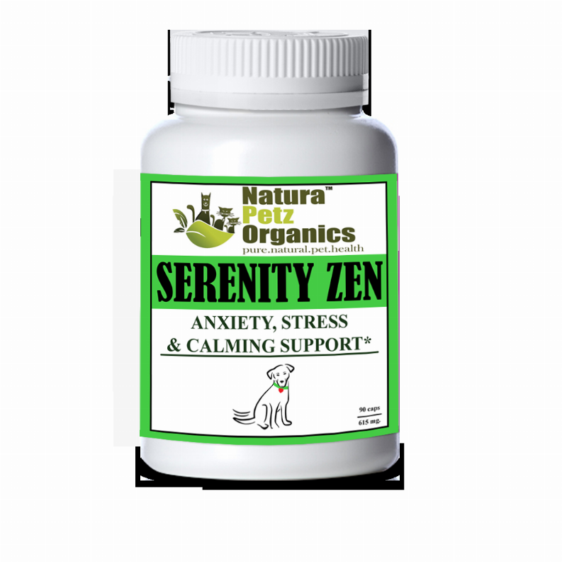 Serenity Zen - Anxiety, Stress, Relaxation & Multi-Systems Calming Support Dogs & Cats* DOG / 90 caps / 615 mg  / Size 1 