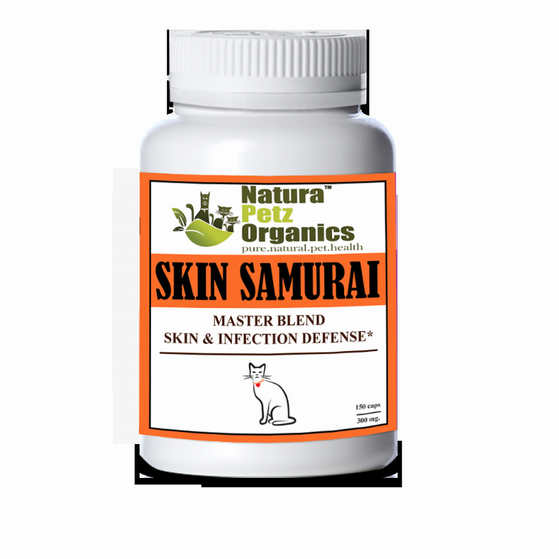 Skin Samurai Max - Master Blend Skin, Coat & Infection Defense For Dogs & Cats* Cat  90 caps / 250 mg. 