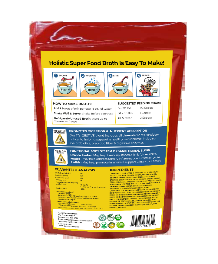 Super Food Broth Stone Breaker Support* The Petz Kitchen Dogs & Cats