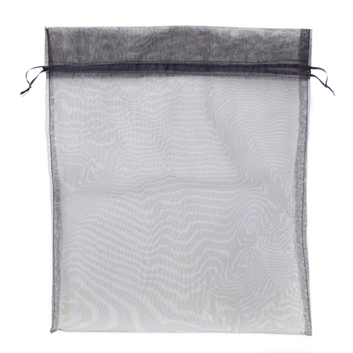 Medium (10in x 12in) Black Organza Bag with Drawstrings