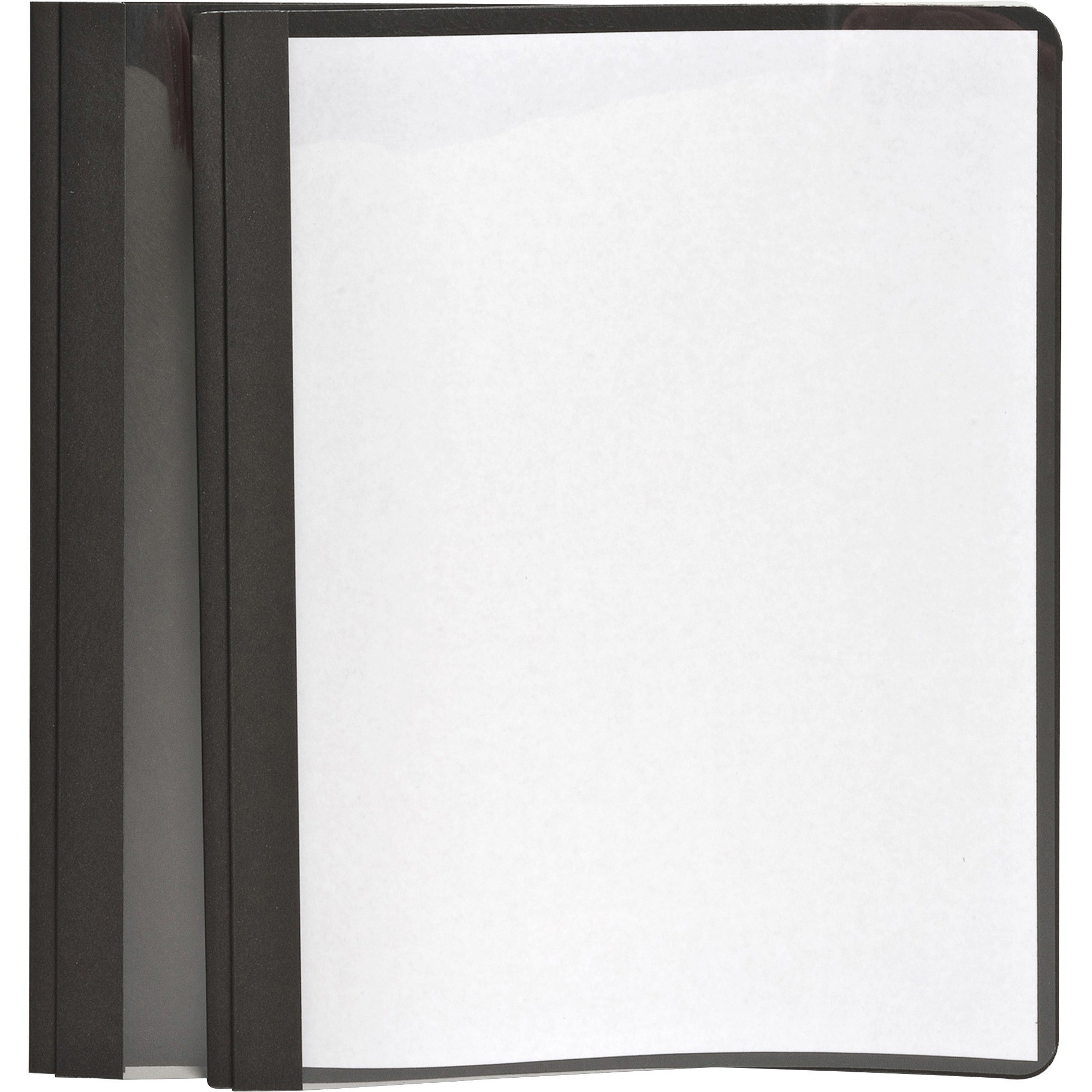 Oxford Letter Report Cover - 8 1/2" x 11" - 100 Sheet Capacity - 3 x Tang Fastener(s) - 1/2" Fastener Capacity for Folder - Leat