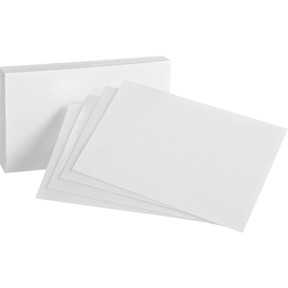 Oxford Plain Index Cards - 4" x 6" - 85 lb Basis Weight - 500 / Bundle