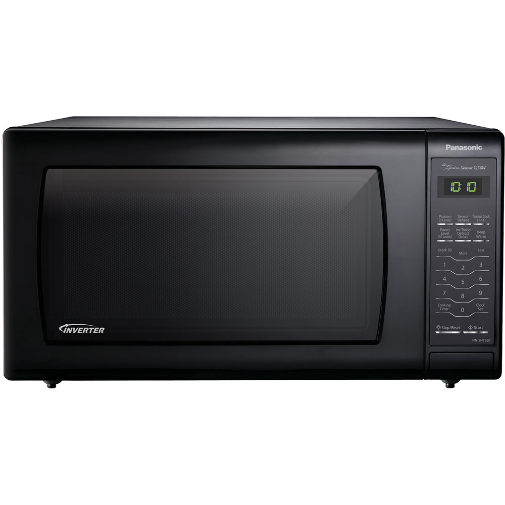1.6 cu. ft., 1250w Countertop Microwave Oven with Inverter Technology, Black