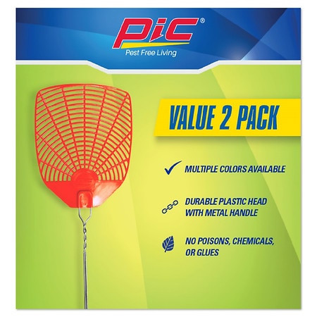 PIC WIRE-2PK Wire Handle Fly Swatter, 2 pk