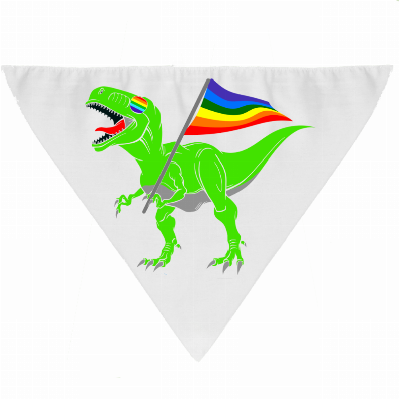 Dog Bandana - Large Dino Pride