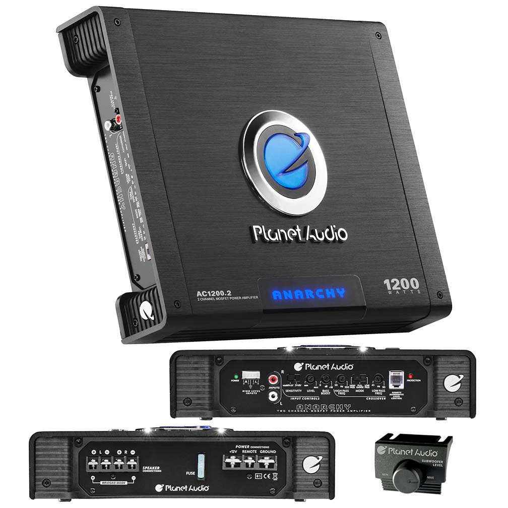 Planet Audio 2 Channel Amplifier 1200W MAX