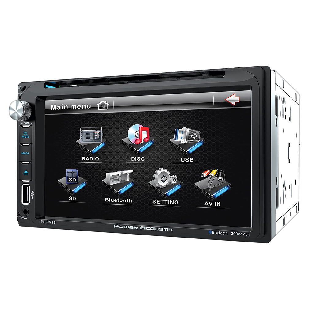 Power Acoustik Double Din AM/FM/DVD/BT 7.0"