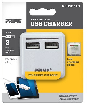 PBUSB340 3.4Amp USB Charger