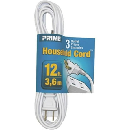 Ec660612 12 Ft. White Extention Cord