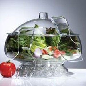 Prodyne AB3D Salad On Ice Acrylic With Dome Lid Crystal Clear