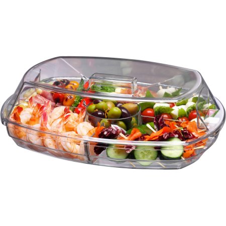 Prodyne SB5 Flip Lid Appetizers On Ice Tray With Dual Purpose