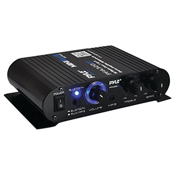 Pyle Home PFA330BT 90-Watt Mini Blue Series Compact Bluetooth Class-T Amp