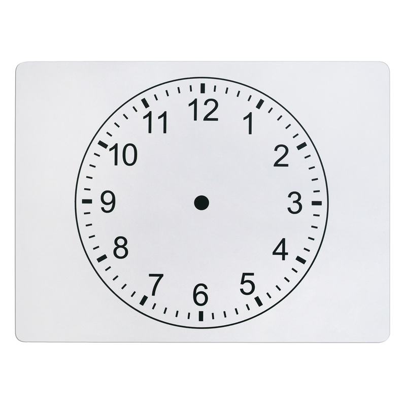 Pacon Clockface 2-sided Whiteboard - 9" (0.8 ft) Width x 12" (1 ft) Height - White Melamine Surface - Rectangle - 25 / Pack