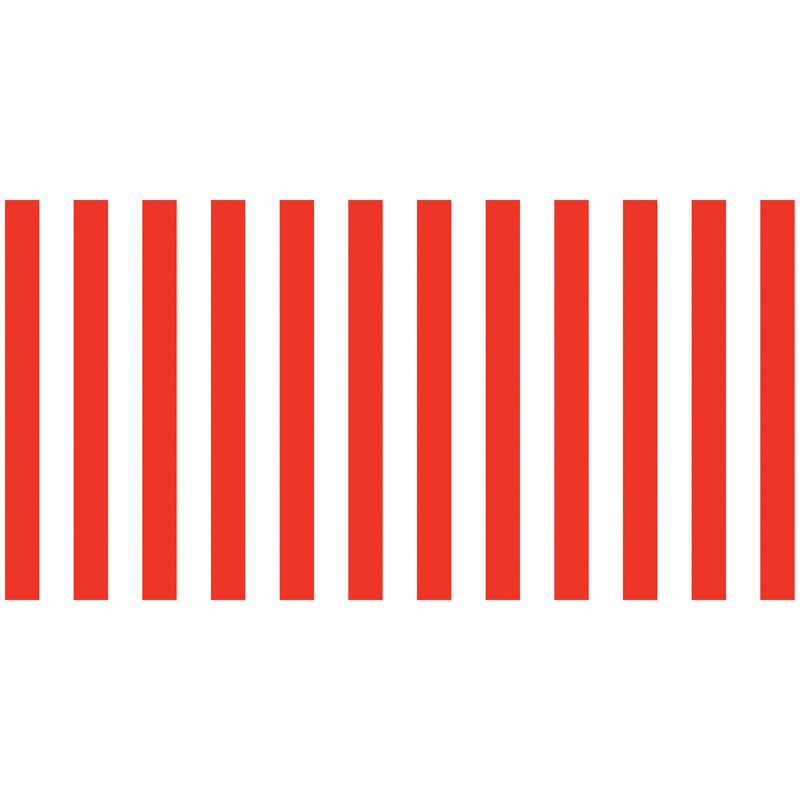 Fadeless 48X50 Red & White Classic Stripes Design Roll