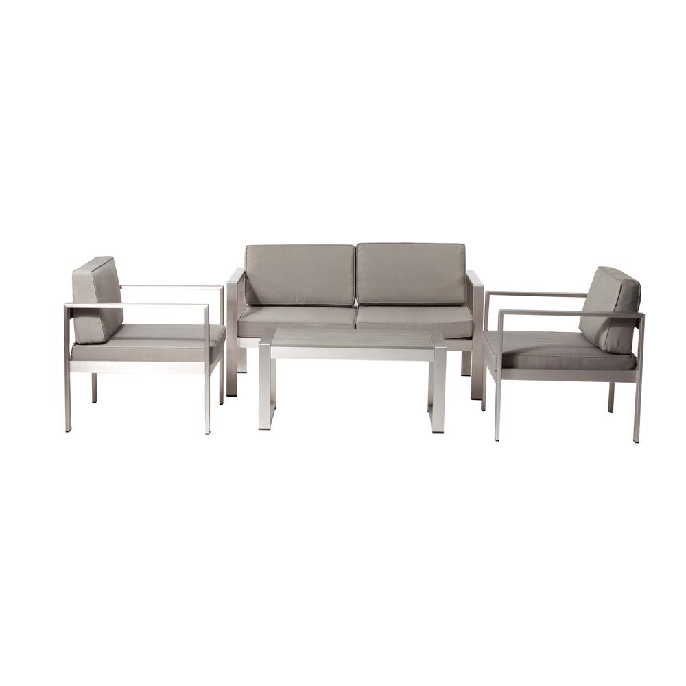 Karen 4 Piece Sofa Set, Taupe