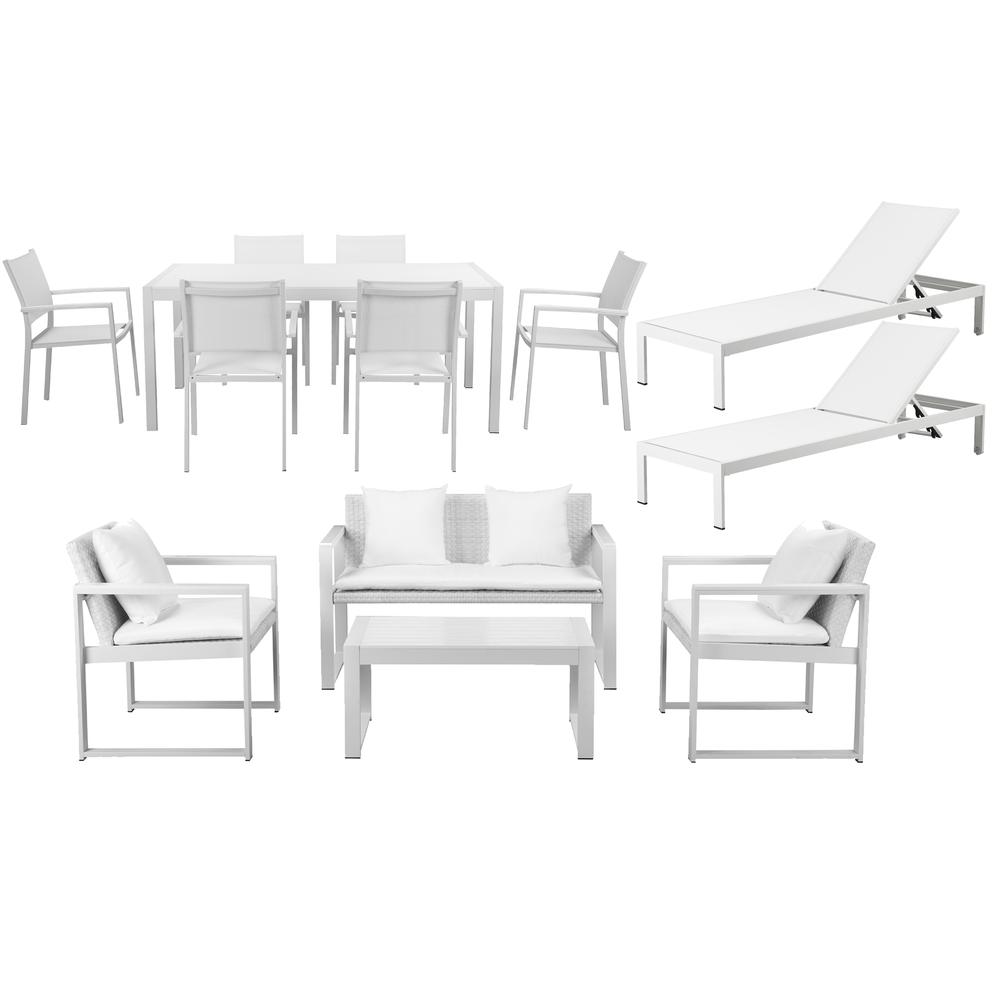 Chester 13 Piece Set, White & White