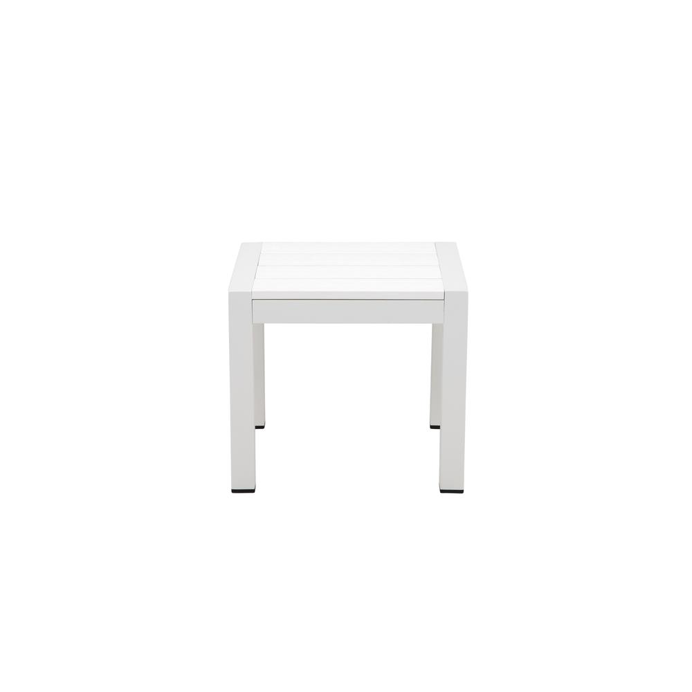 Joseph Side Table, White & White