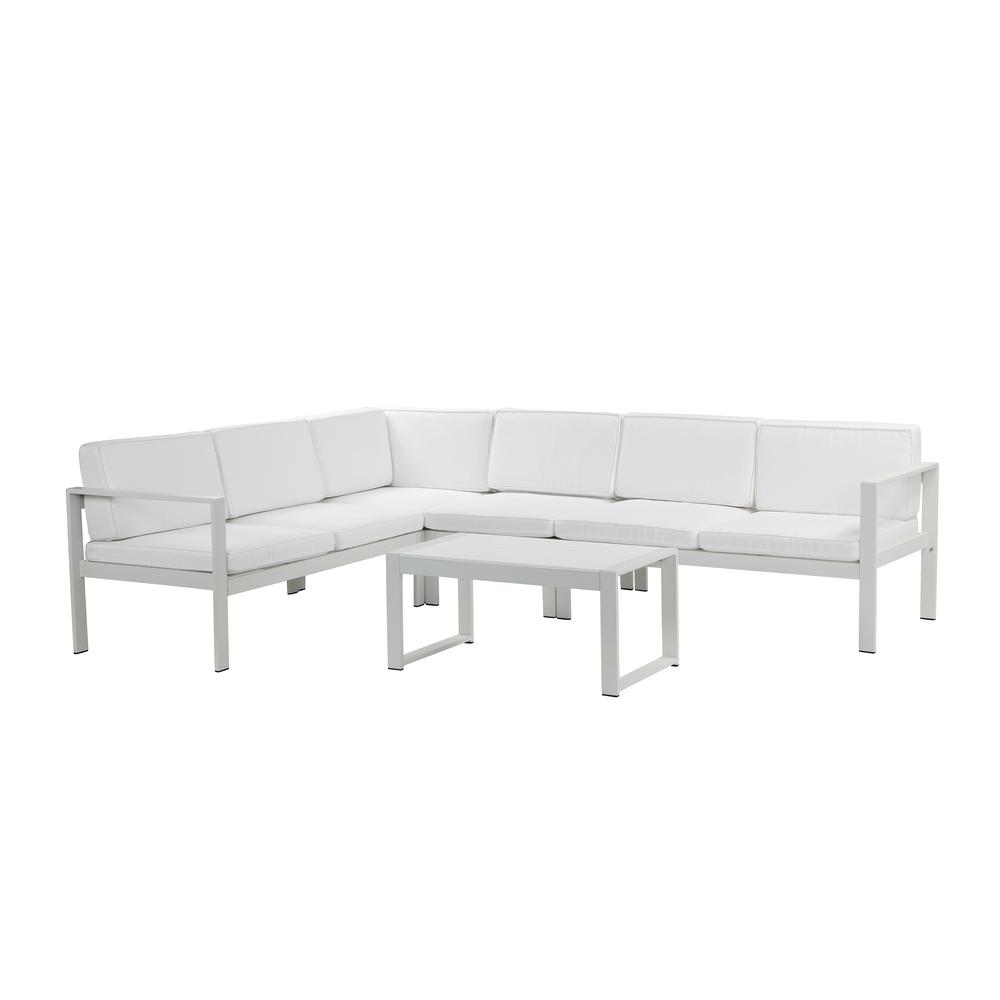 Karen 5 Piece Sectional White