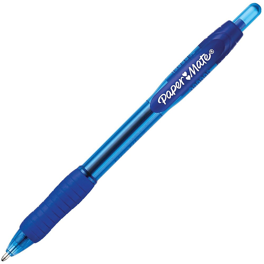 Paper Mate Profile Retractable Ballpoint Pen - Bold Pen Point - 1.4 mm Pen Point Size - Retractable - Blue - Blue Plastic Barrel
