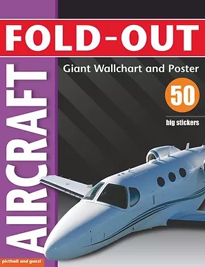 Fold-out AIRCRAFT Sticker Book, plus Giant Wallchart & 50 big stickers (Age 6+)