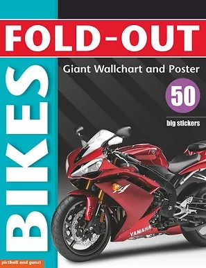 Fold-out BIKES Sticker Book, plus Giant Wallchart & 50 big stickers (Age 6+)