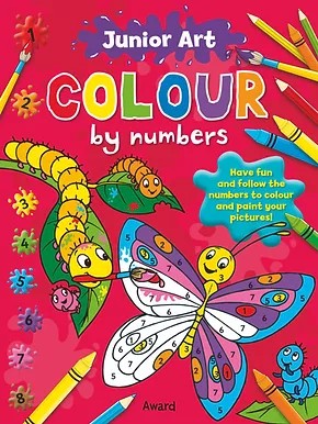 Junior Art COLOUR BY NUMBERS - Butterfly and friends