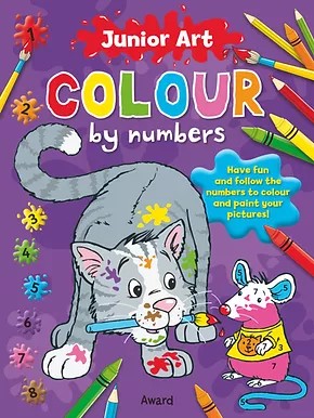 Junior Art COLOUR BY NUMBERS - Cat, Mouse and friends