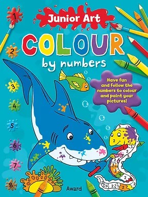 Junior Art COLOUR BY NUMBERS - Shark and friends