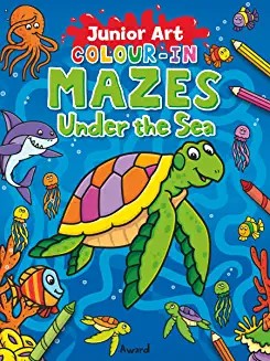 Junior Art COLOUR-IN MAZES - Under the sea