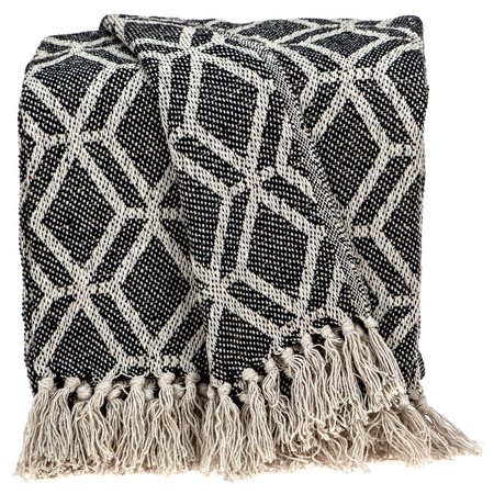 Parkland Collection Kat Casual Gray 52" x 67" WOVEN HANDLOOM Throw