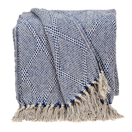 Parkland Collection Kora Transitional Blue 52" x 67" WOVEN HANDLOOM Throw