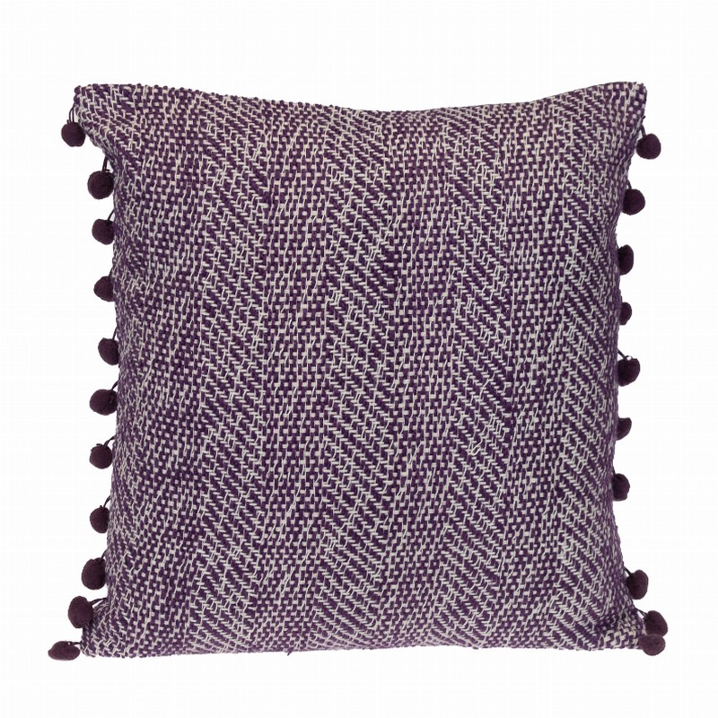 Parkland Collection Transitional Woven Square 18" x 18" Pillow - 18" x 18" Purple2