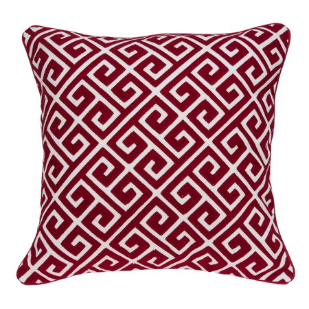 Parkland Collection Trix Red and White Throw Pillow