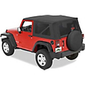 REPLAY OEM REPLACEMENT TOP-10-18 WRANGLER JK 2-DR (BLACK DIAMOND TINTED WINDOWS)