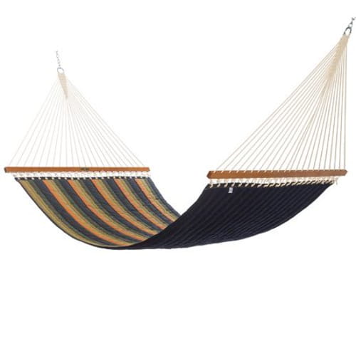 Large Quilted Fabric Hammock - Trellis Garden Stripe