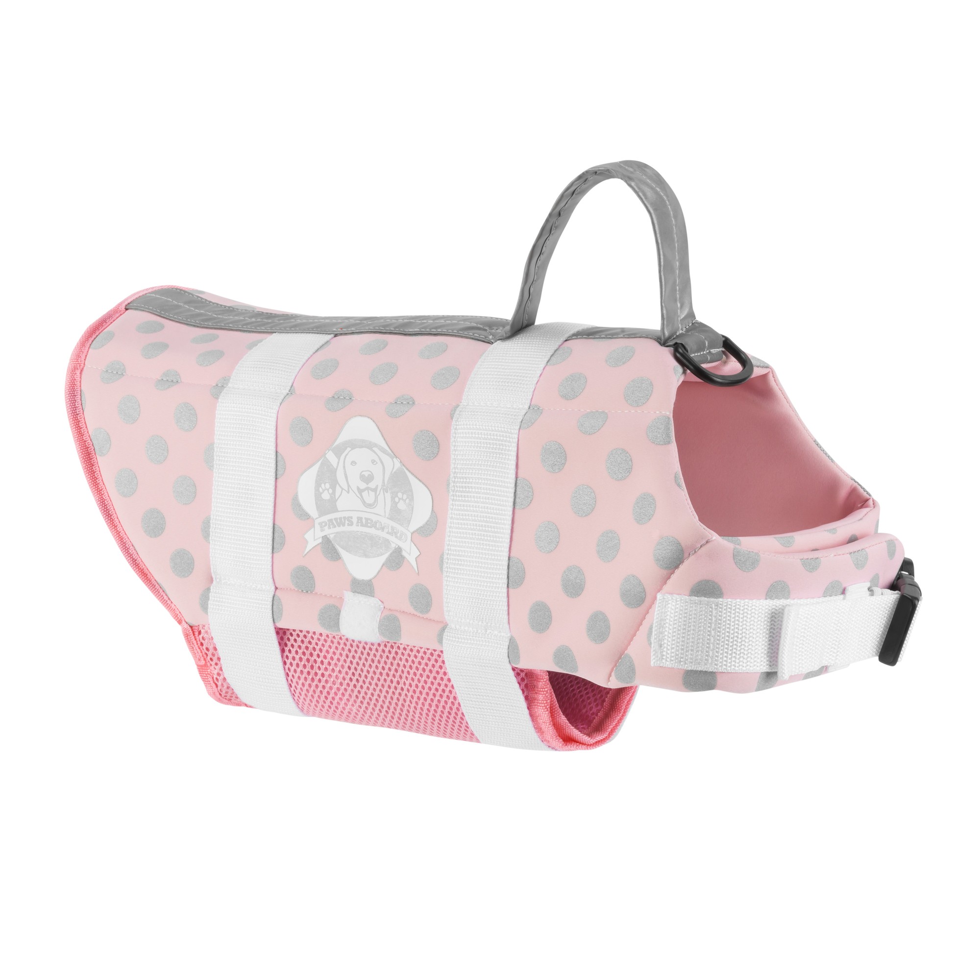 Neoprene Doggy Life Jacket L Pink/Silver