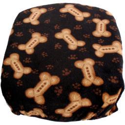 FidoRido Black/Tan Bones Fleece Cover